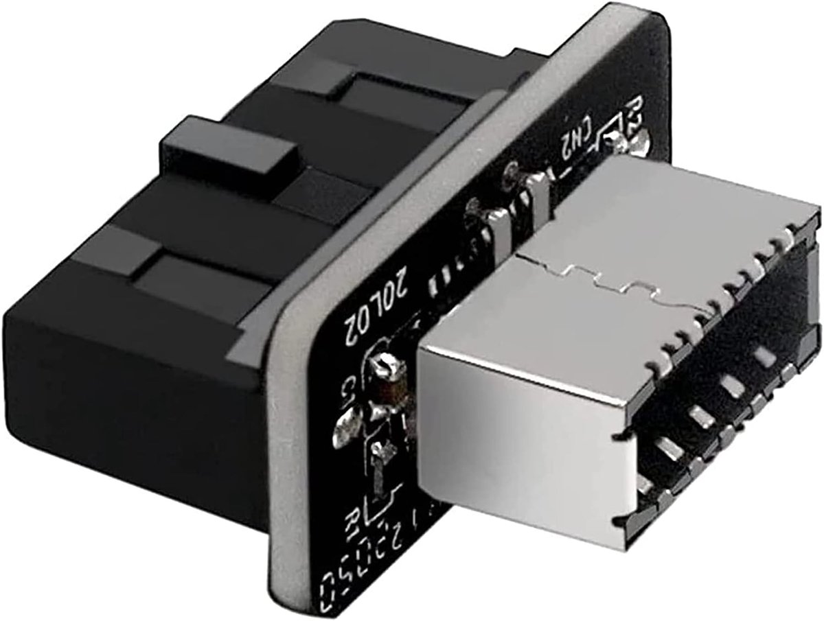 USB front panel adapter - vertical USB 3.1 - Type-E naar USB 3.0 20Pin - tot 10Gbps snelheid - ShopVlot