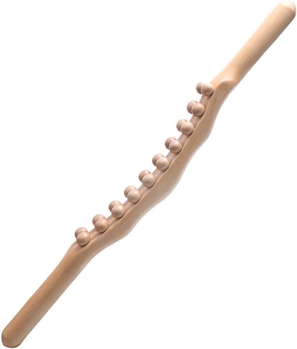 Gua Sha Massage Stok - Houten Therapie Staaf - 20 Kralen - Spierontspanning Tool - ShopVlot