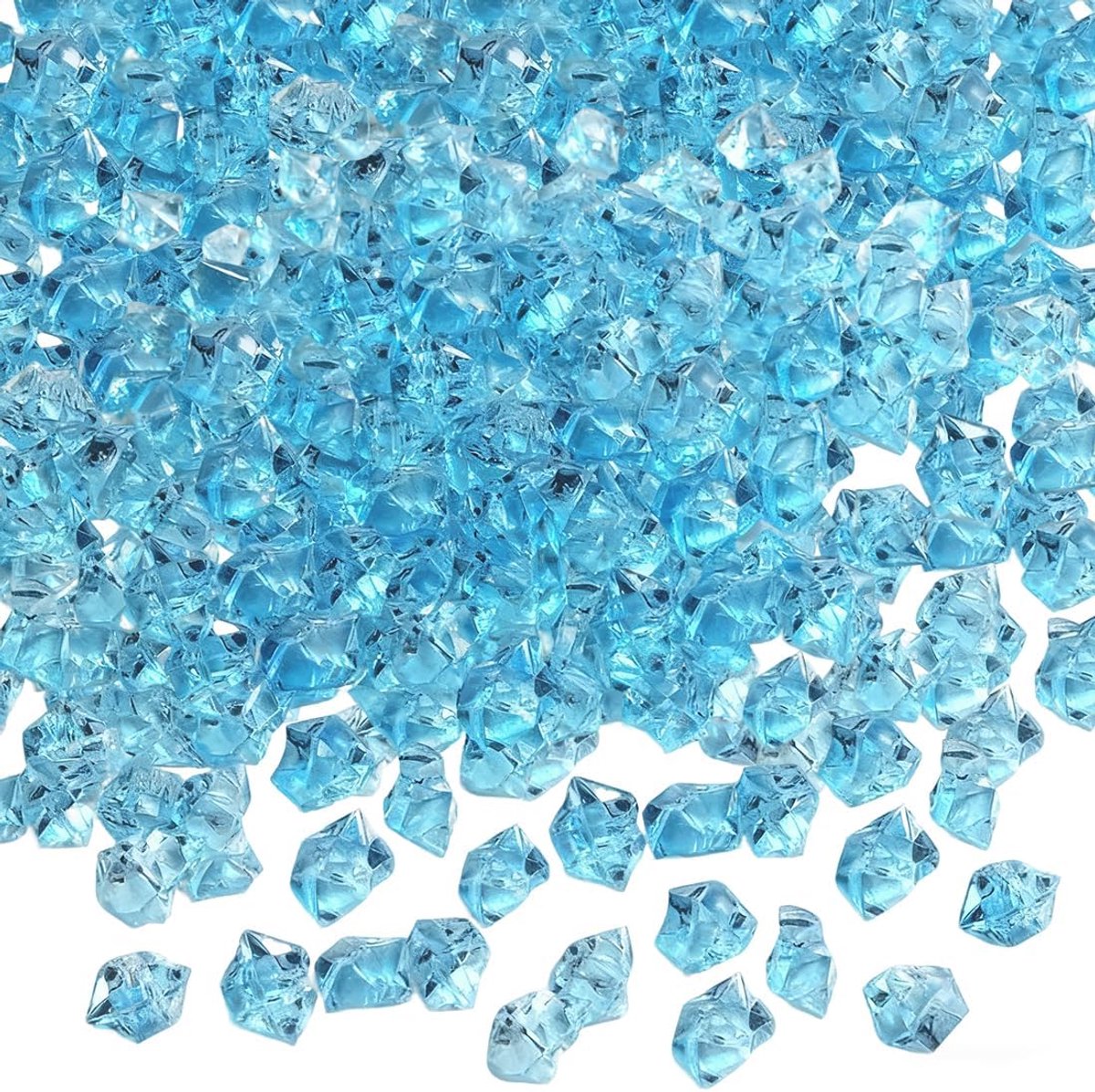 Acryl heldere kunstmatige diamanten 500 stuks - 5 x 7 mm - blauw - decoratie voor bruiloften en evenementen - ShopVlot