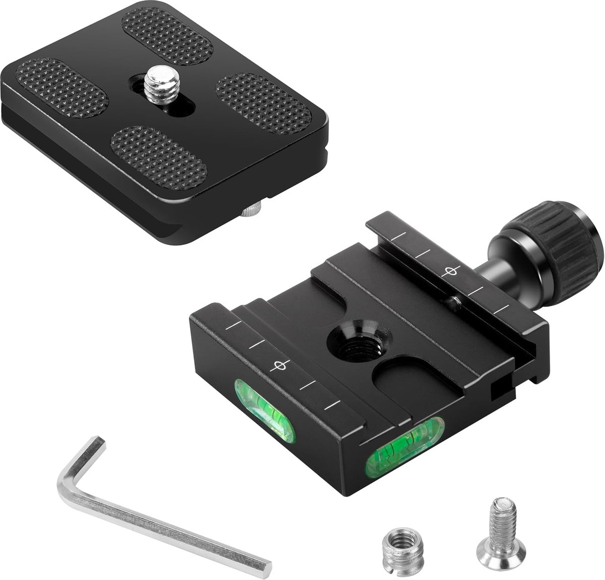 Quick Release Plaat 50mm - Aluminium Legering - Ingebouwde Waterpas - Verbeter uw opname efficiëntie - ShopVlot