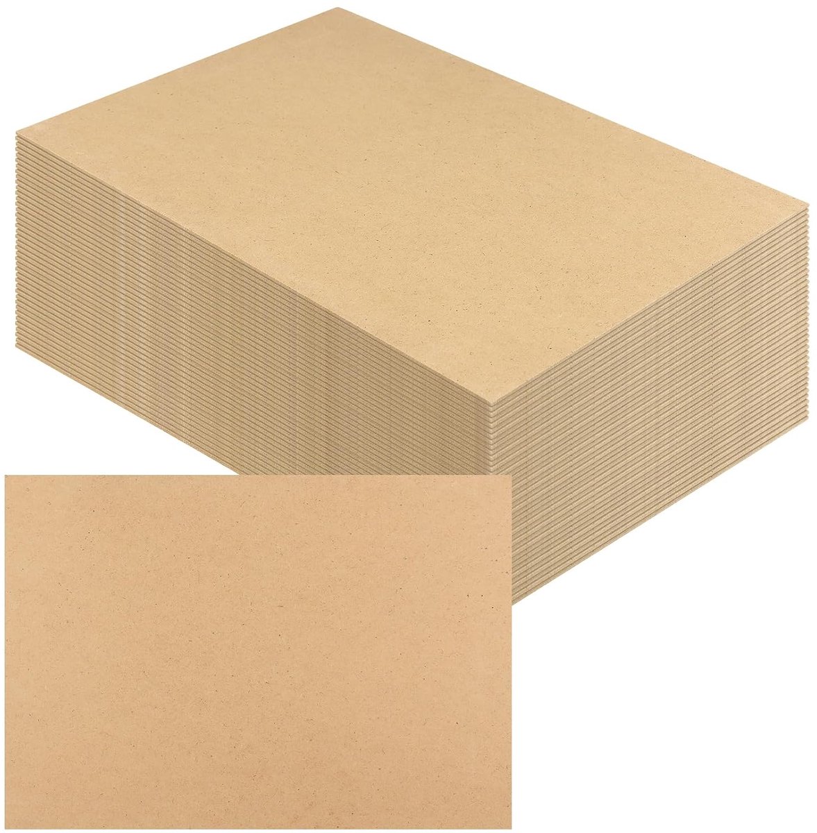 Pack of 40 A4 MDF Panels, 300 x 210 x 2 mm, Wooden Panels for Crafts, Wooden Panel for Cutting, Painting - ShopVlot