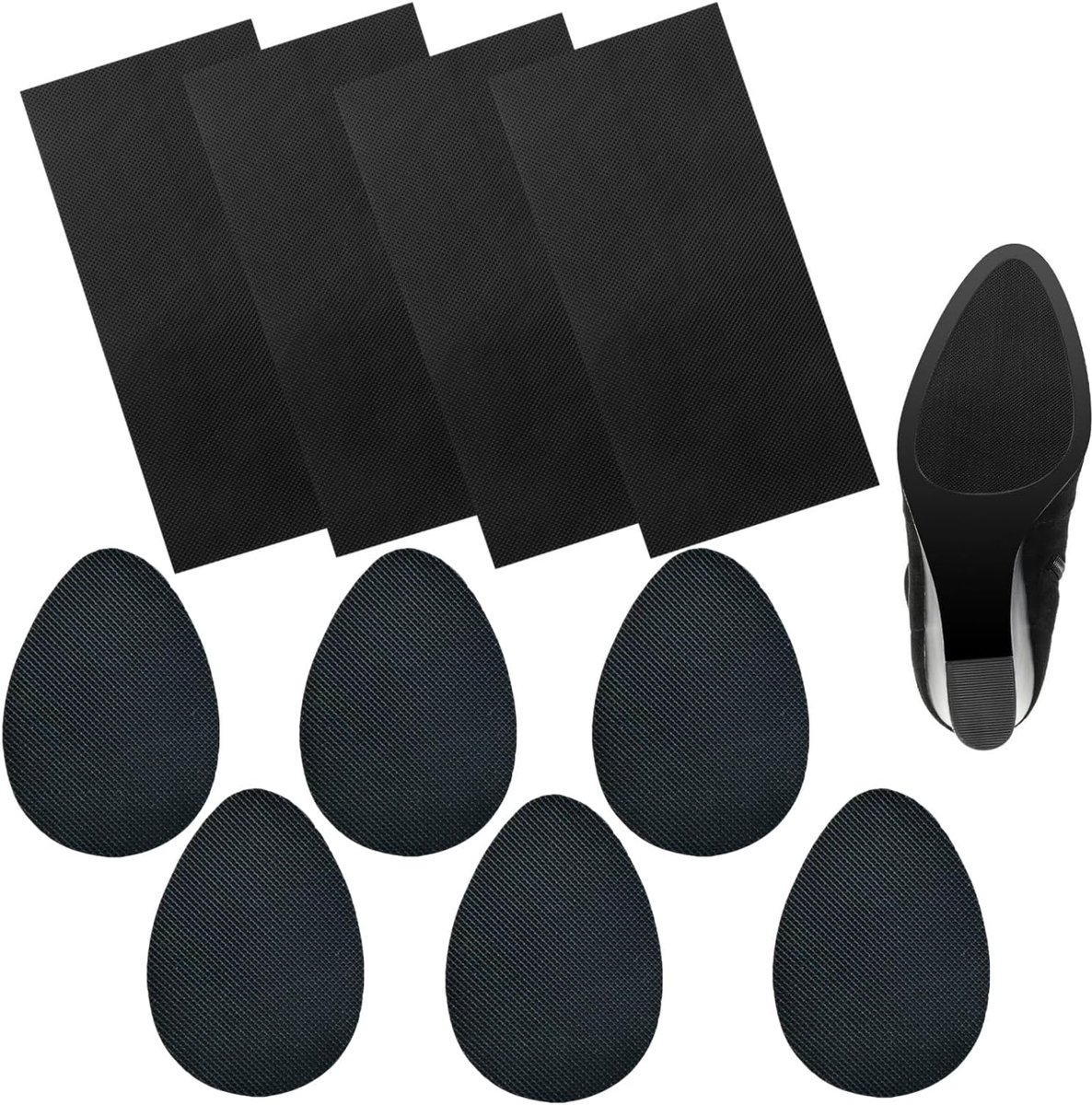 Antislip zoolkussens, 10 stuks, antislipzool, zelfklevend, rubberen zool, voor het repareren van schoenzolen - ShopVlot