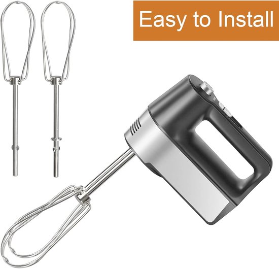 Replacement Hand Mixer, 2 Pieces, Stainless Steel Beater for Egg Beater, 18.5cm Electric Mixer Parts, Hand Mixer Turbo - ShopVlot — afbeelding 3