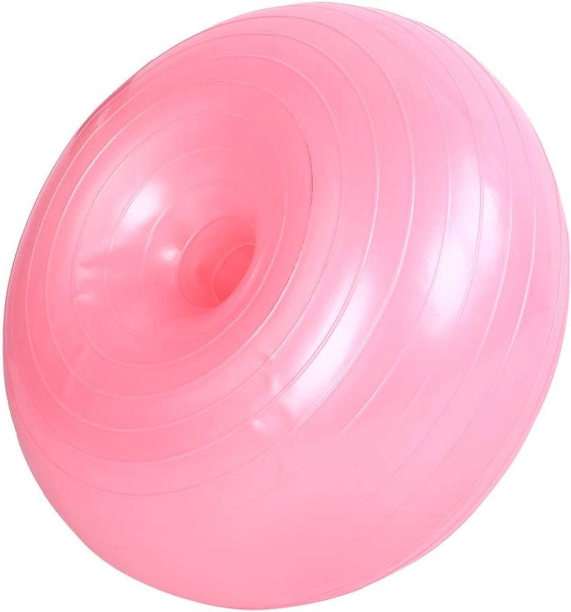 Donut Yogabal - Oefenbal Stabiliteitsbal - Balanstraining - Antislip Griplijnen - 50 cm - Roze