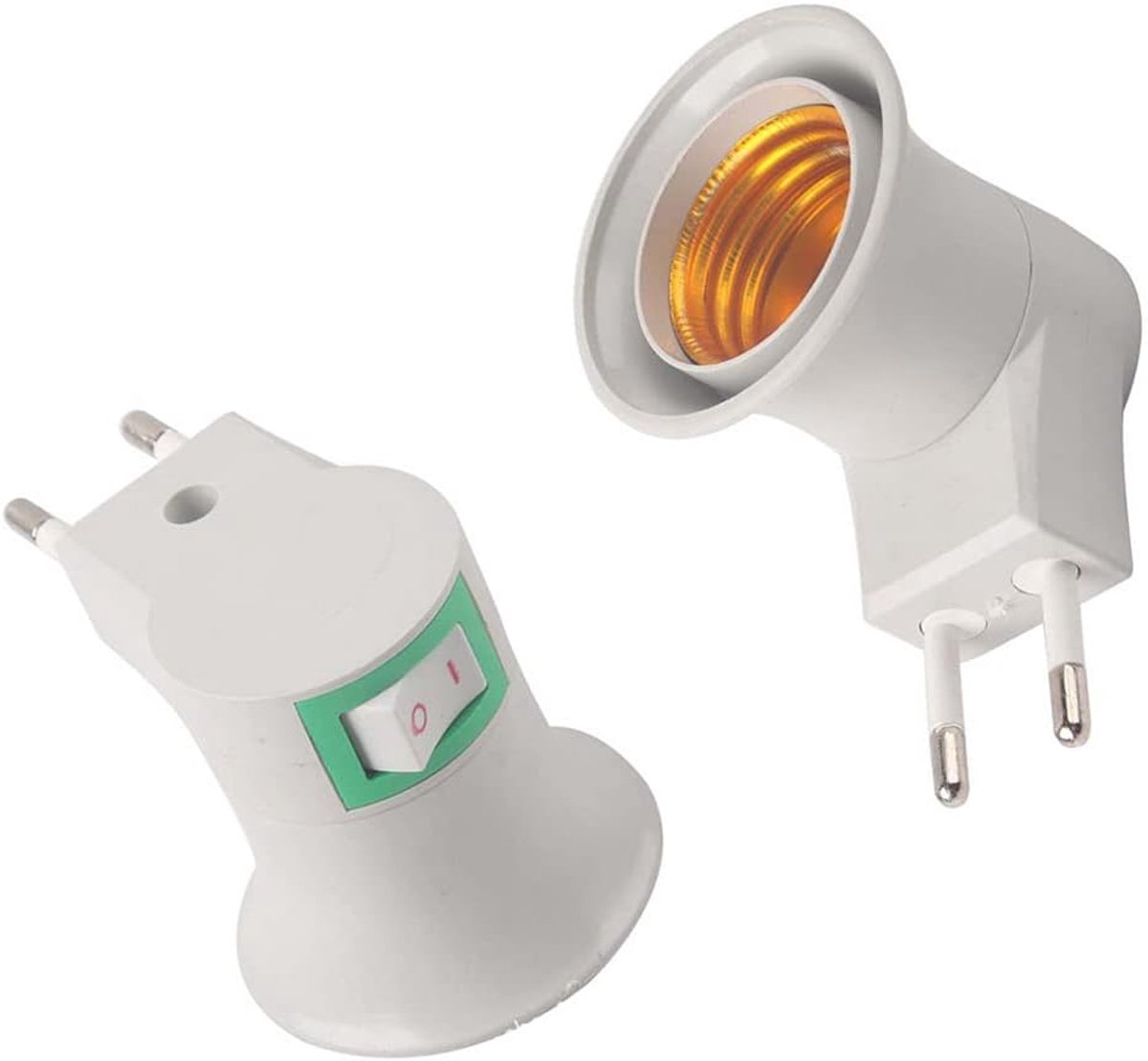 E27 lampenhouder adapter 360° draaiend - Max. belasting 500W - Compact formaat 40x32mm - ShopVlot
