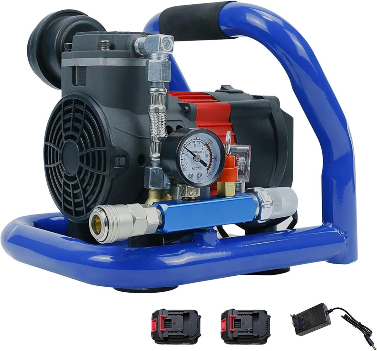 Luchtcompressor 7 bar - Draagbaar - 1,5 liter capaciteit - Snelle inflatie voor pneumatische gereedschappen - ShopVlot