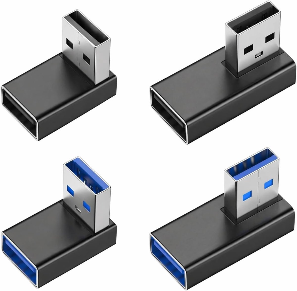 USB 3.0 Adapter 90 Graden - USB naar USB Hoekadapter - Ondersteunt Data-overdracht en OTG - Ideaal voor PC en Laptop - ShopVlot