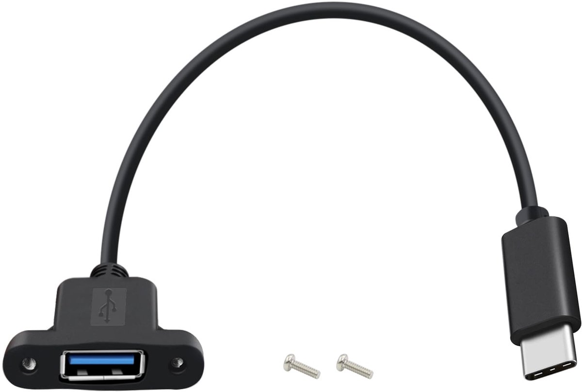 USB C naar USB 3.0 Adapter - OTG Kabel Type C - Paneelhouder - Geschikt voor Laptop en Tablet - ShopVlot