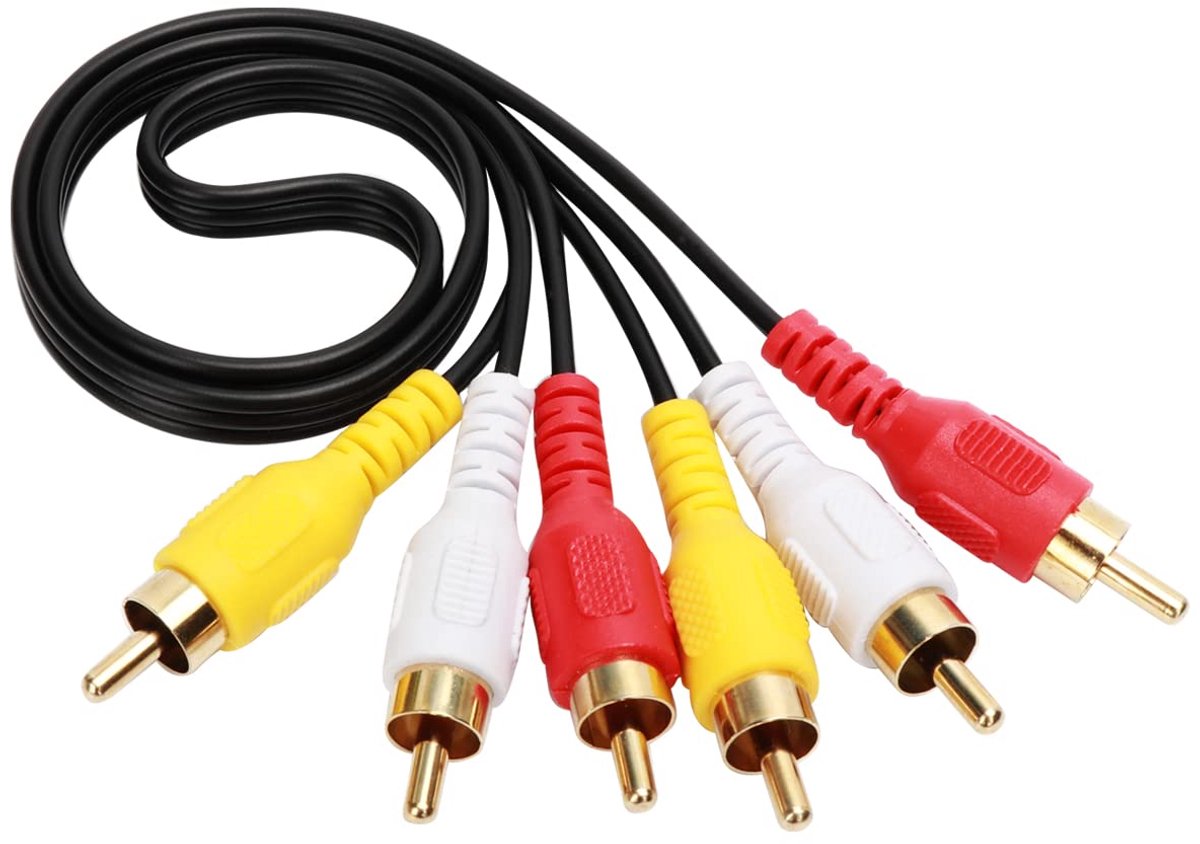 AV-kabel 3,5 mm - 3RCA - 0,5 meter - audio/video aansluiting - ideaal voor thuisbioscoop - ShopVlot