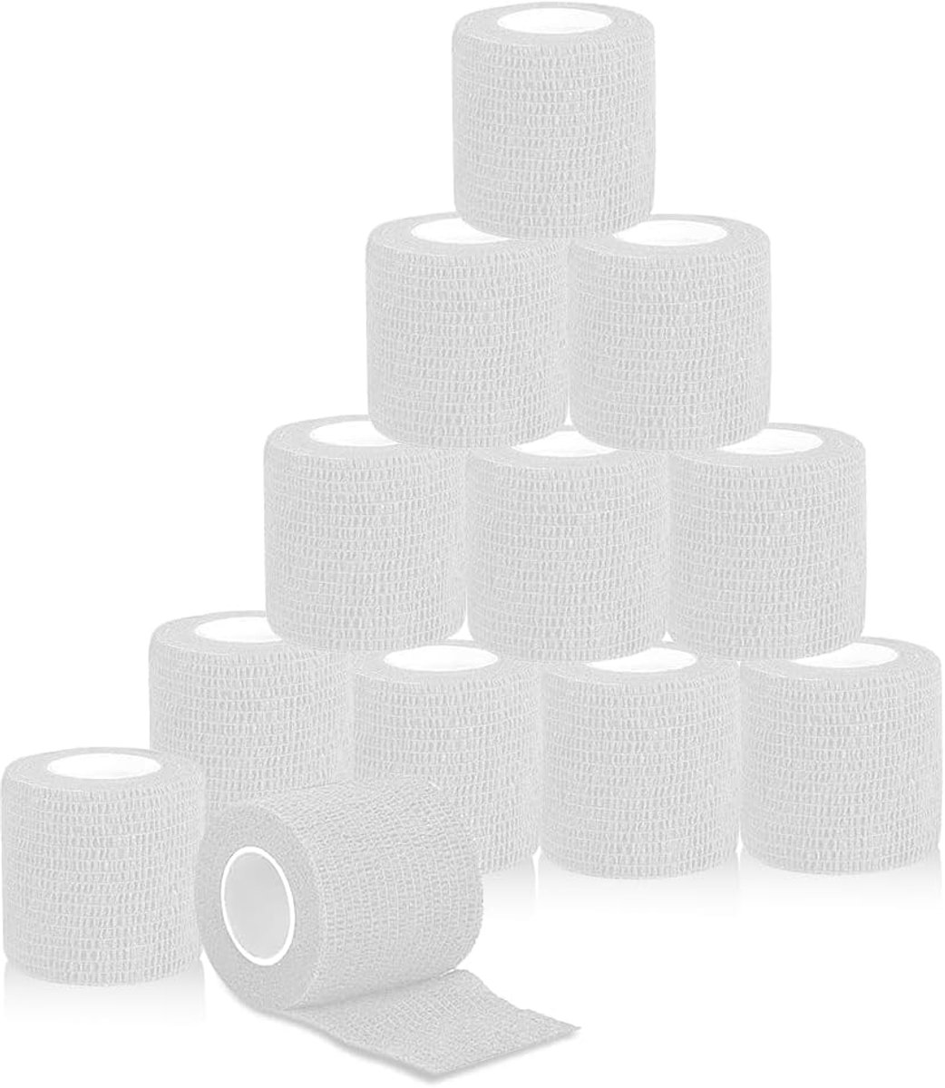 Tattoo grip tape 12 rollen - zelfklevend - elastisch - perfect voor tattoo machines - ShopVlot