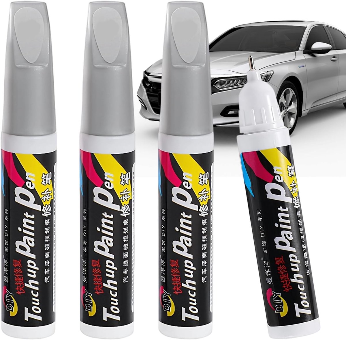 Autolakstift voor het repareren van krassen, voor het repareren van krassen, sneldrogend, dekkend, 3 stuks - ShopVlot