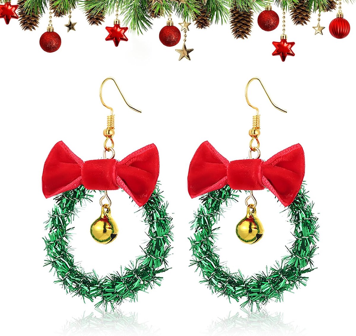 Kerstoorbellen - Exquise kerstpendanten - Sierlijke versiering - Perfect voor feestdagen - ShopVlot