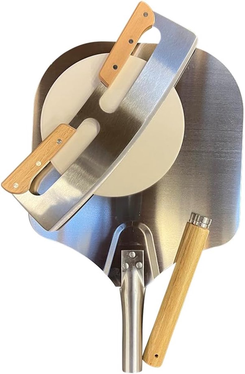 Pizza set small - pizza steen 26 cm - pizza schep - ideaal voor thuisgebruik - ShopVlot
