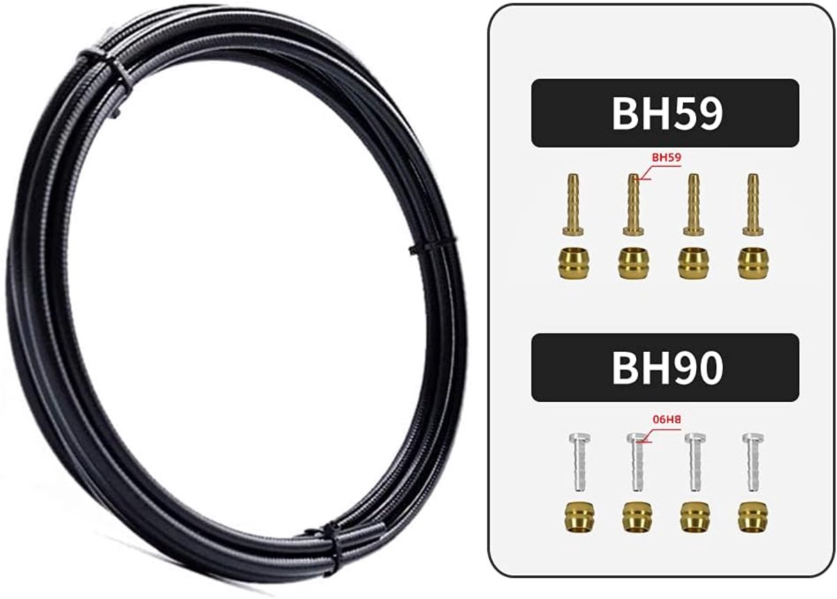 Fietsremkabel Set 2,5 m - Universele Remslang Kit - Inclusief Olijf Inserts - Eenvoudige Installatie voor Mountainbike - ShopVlot