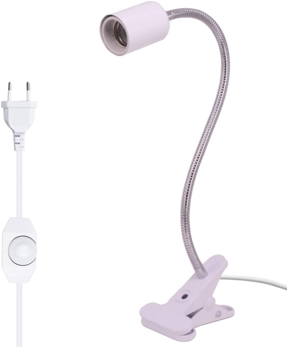 Lamphouder E27 met clip - metaal en keramiek - bestand tegen hoge temperaturen - veilig voor lampen tot 100 W - ShopVlot