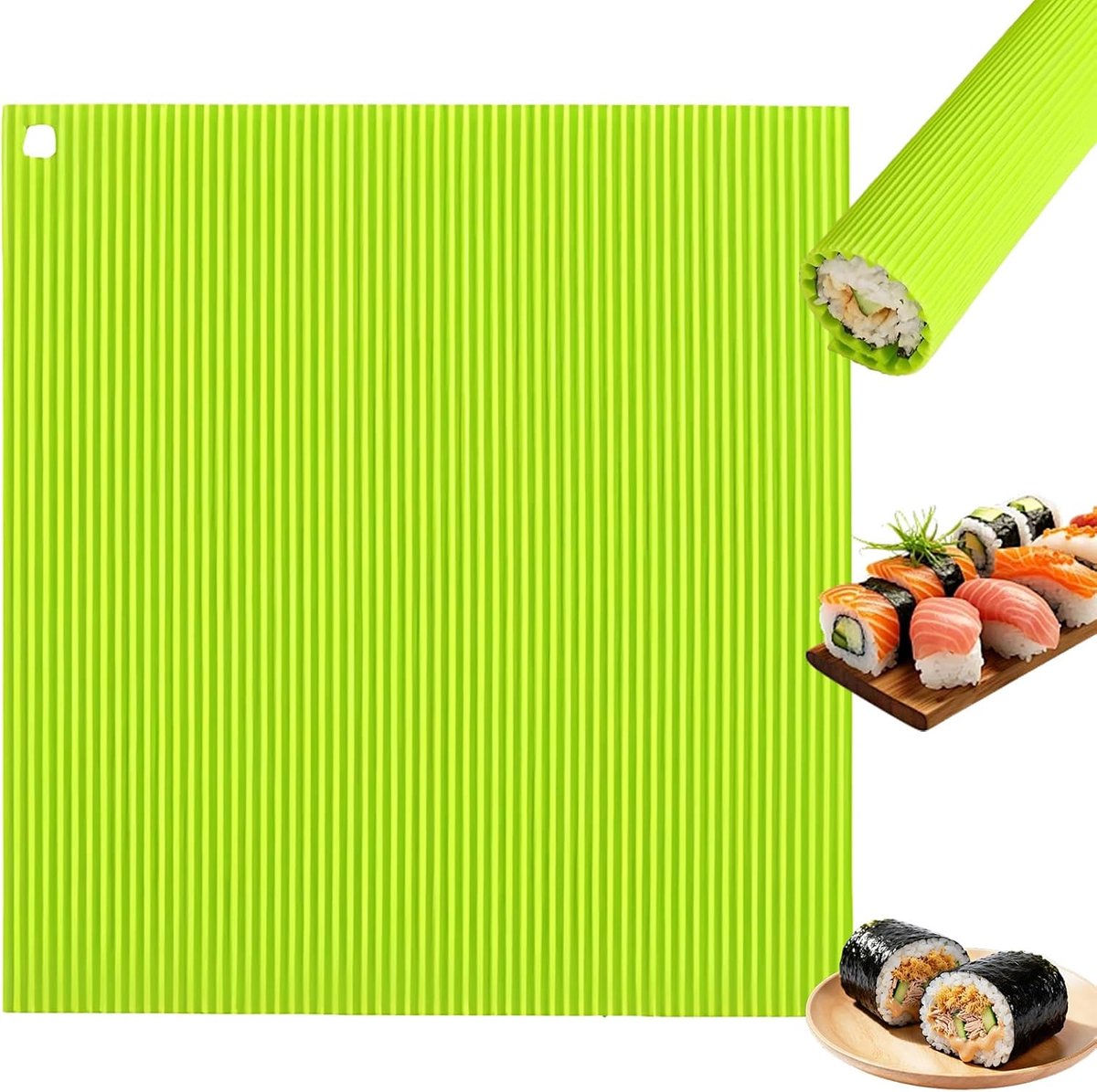 Herbruikbaar siliconen sushimatje 22 x 20 cm, antikleef sushimatje voor beginners, kinderen, in de keuken, op - ShopVlot