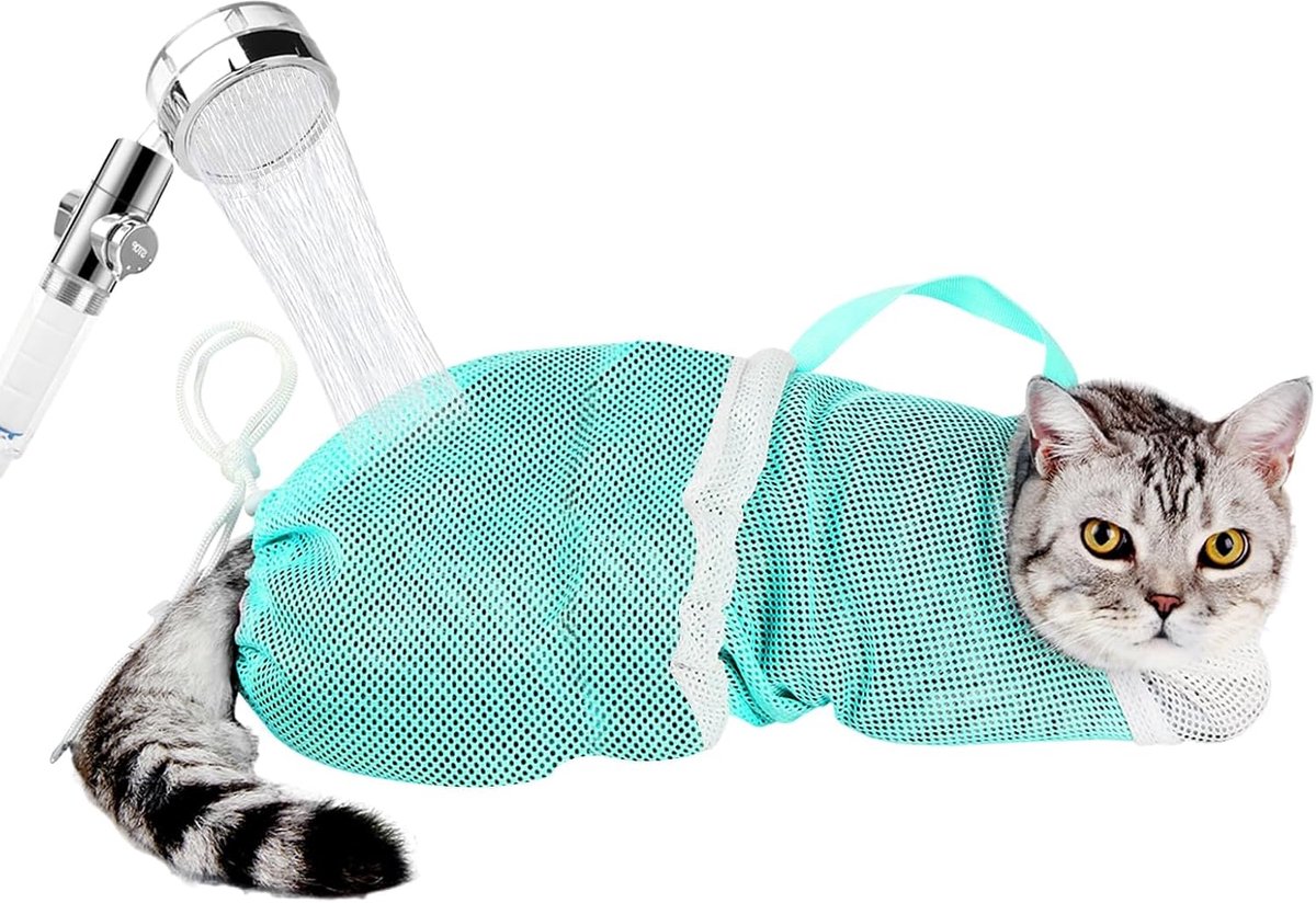Verzorgingstas voor katten, verstelbare badtas van net voor kittens - ShopVlot