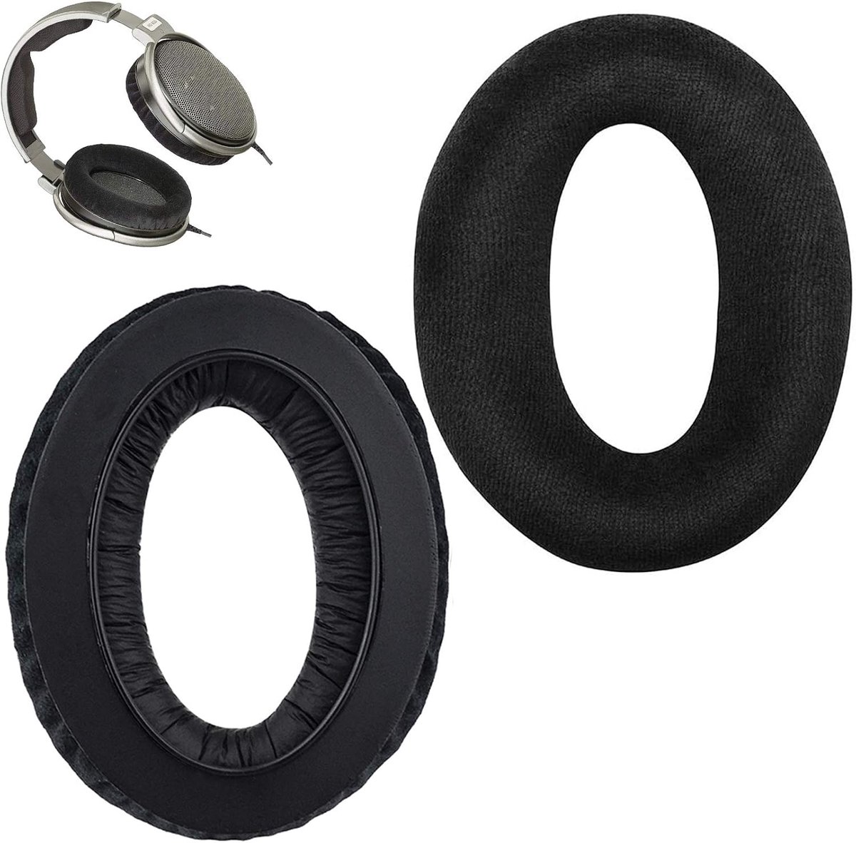 HD650 Ear Pads Compatible with Sennheiser HD 650, HD 600 Headphones Velvet Fabric, Memory Foam - ShopVlot