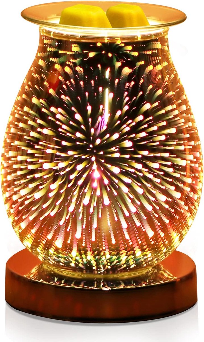 Glass Electric Oil Burner, 3D Scented Wax Burner for Home and Living Room - ShopVlot