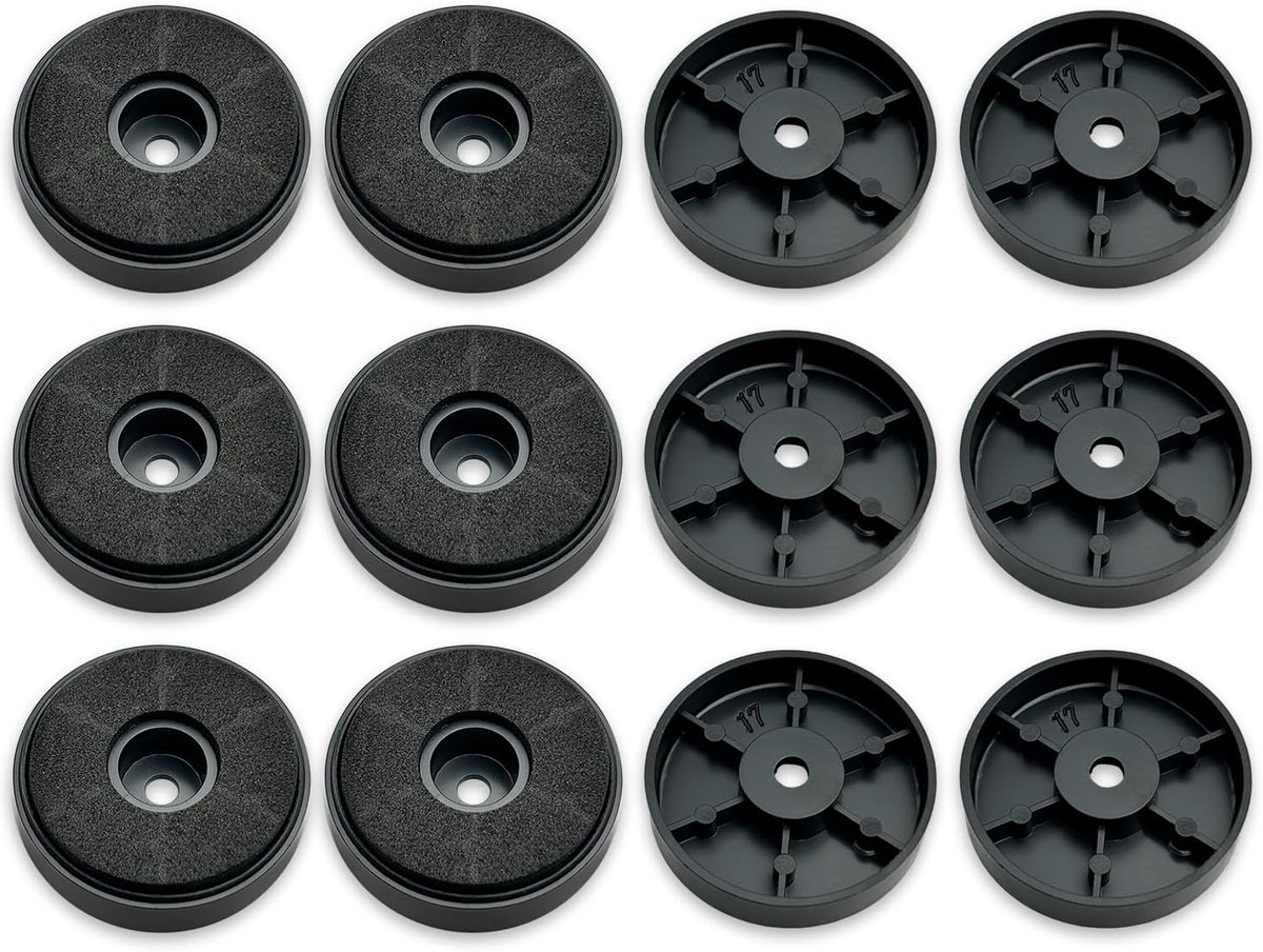 Pack of 12 Speaker Shock Absorber Feet, 30 x 8 mm, Speaker Insulation Pads, Non-Slip Rubber for Audio, Speakers - ShopVlot