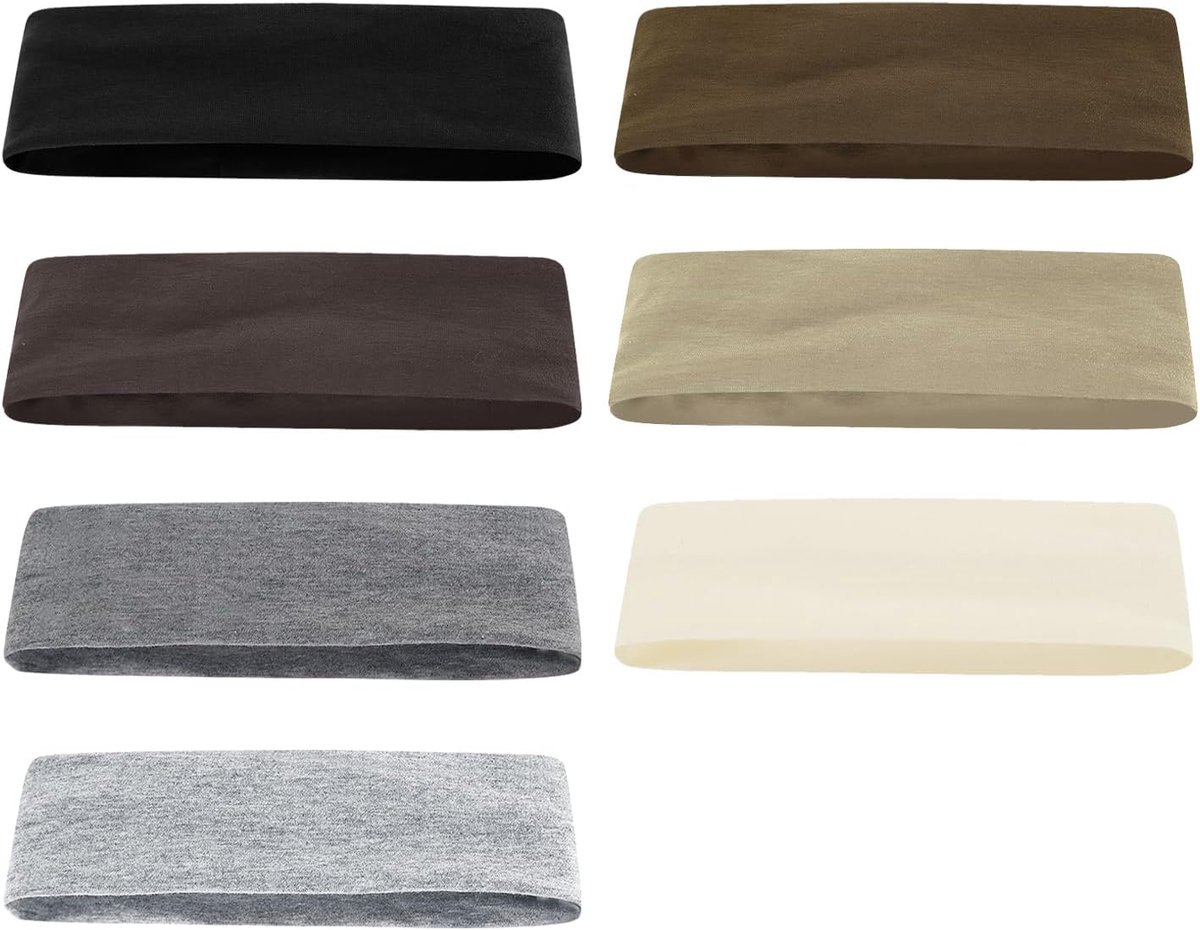 Sporthoofdbanden 7 Stuks - Zacht en Elastisch - Antislip en Vochtabsorberend - Ideaal voor Yoga en Fitness - ShopVlot