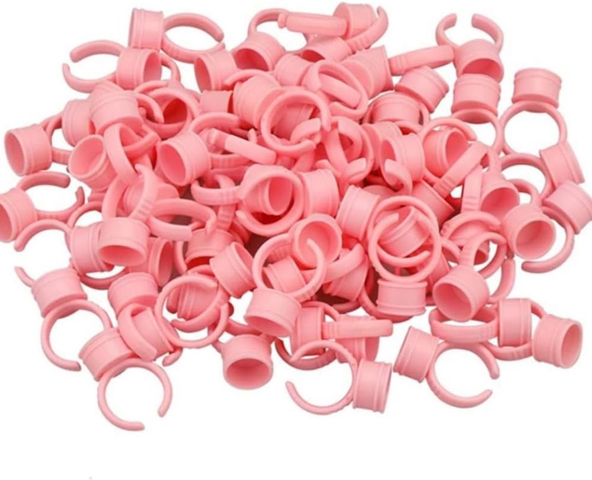 Tattoo inking cups 14mm - roze pigmenthouders - stevig plastic - ideaal voor microblading - ShopVlot