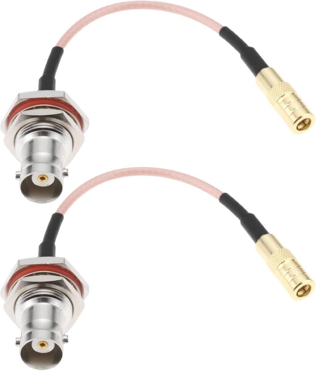 BNC naar SMB vrouwelijke kabel 9 cm - RG316 - hoge betrouwbaarheid - ideaal voor bewakingscamera's - ShopVlot