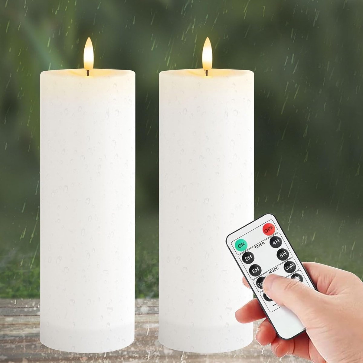 LED kaarsen 10 x 30 cm - waterproof en flameless - met afstandsbediening en timer - lange batterijduur - ShopVlot