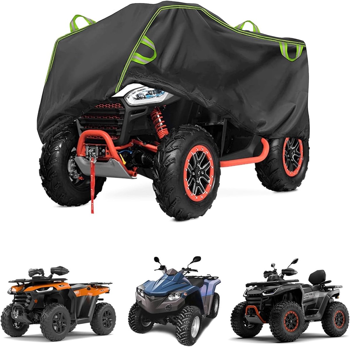 Quad ATV afdekzeil 256 x 110 x 120 cm - waterdicht 210D Oxford - bescherming tegen uv, regen en sneeuw - ShopVlot