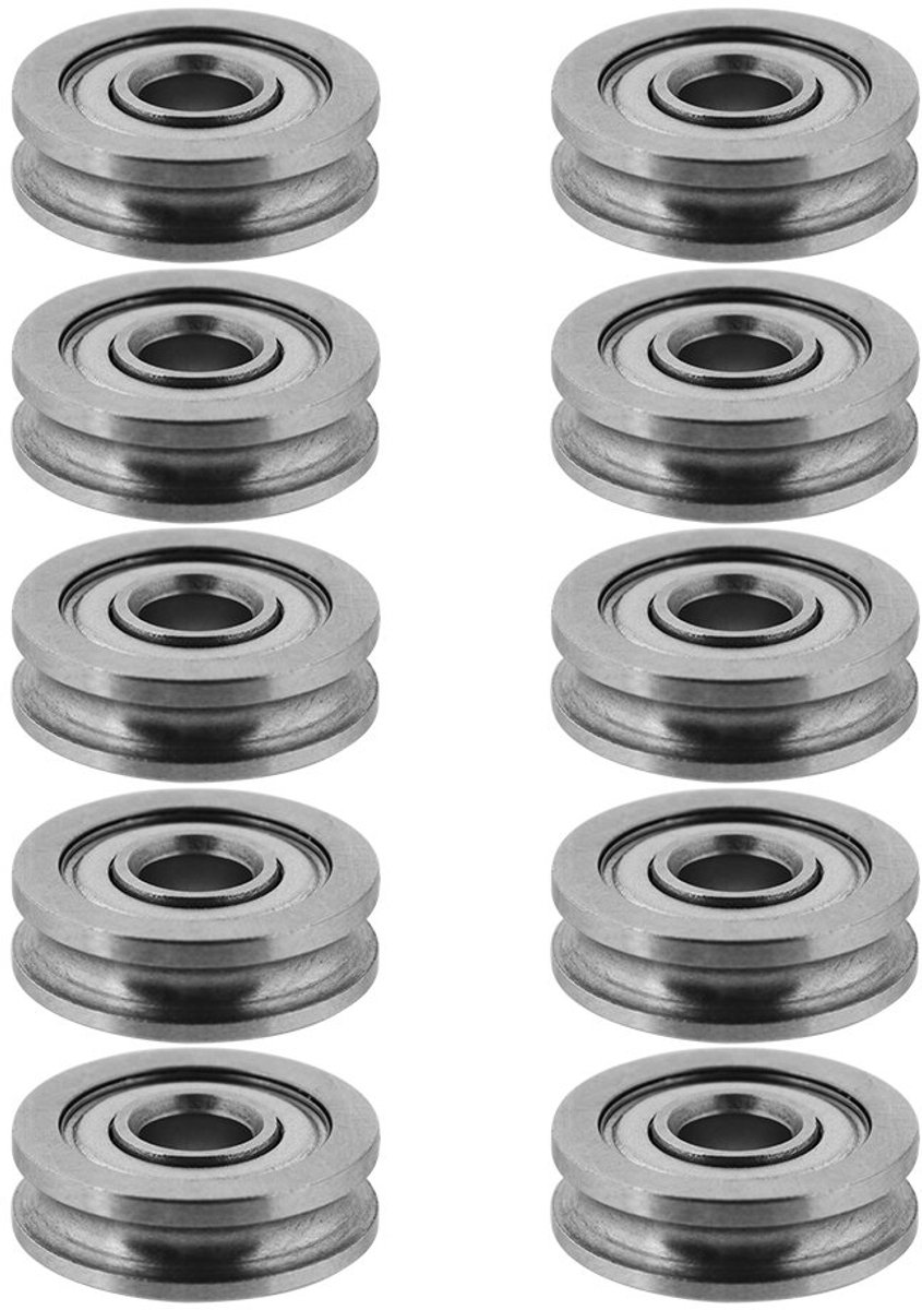 U-groef wiel pulley lager 4x13x4mm - metalen bal lager - nauwkeurig en stil voor 3D printer - ShopVlot