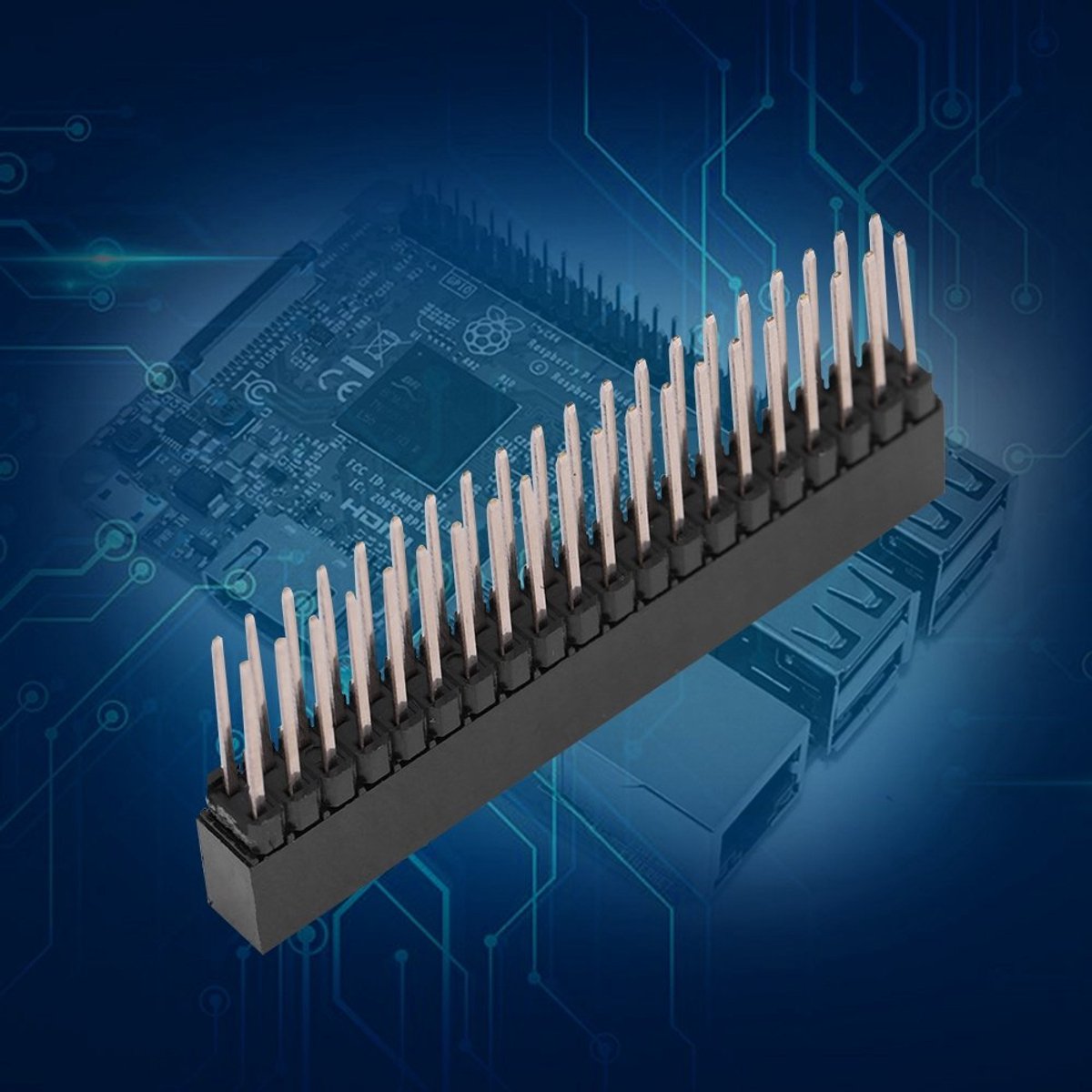 Pin Header 2x20 Pins 2.54mm - Dubbele Rij - Korte Pin Headers - Ideaal voor PCB en RPi - ShopVlot