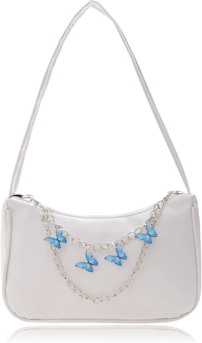 Koeltas voor tienermeisjes - 22 cm - synthetisch leer - met vlinderketting - ideaal voor uitjes - ShopVlot