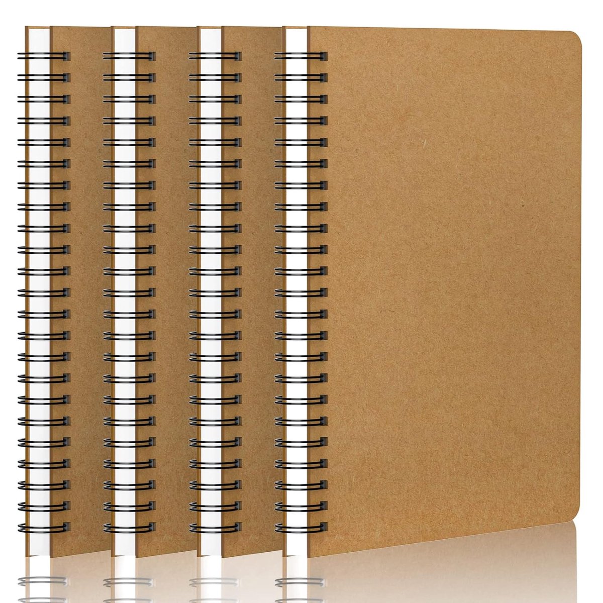 Notebook A5 4 Stuks - Spiral - 100GSM Papier - Ideaal voor Notities - ShopVlot