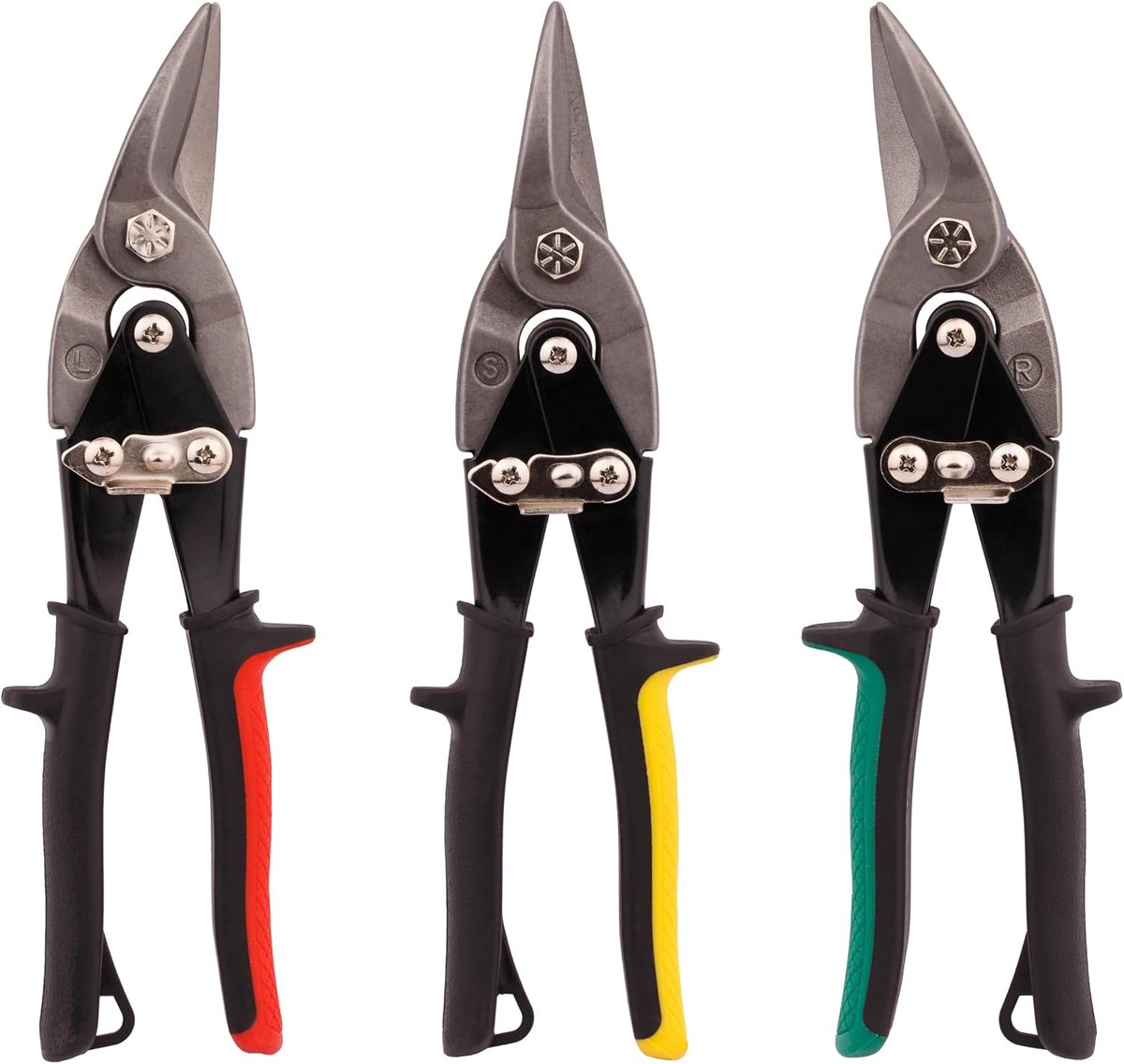 Tin scharen set van 3 - links, rechts en recht snijden - chrome vanadium staal - voor precisie snijden - ShopVlot