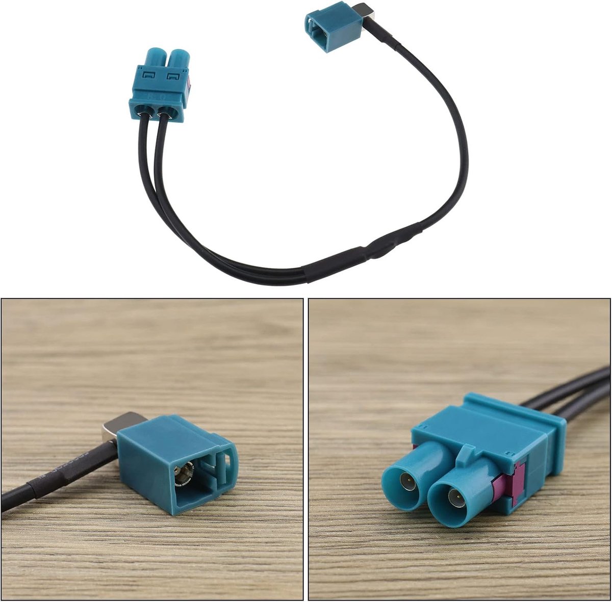Auto antenne adapter dubbel Fakra 28 cm - vervangende connector - optimale FM ontvangst - eenvoudig te installeren - ShopVlot