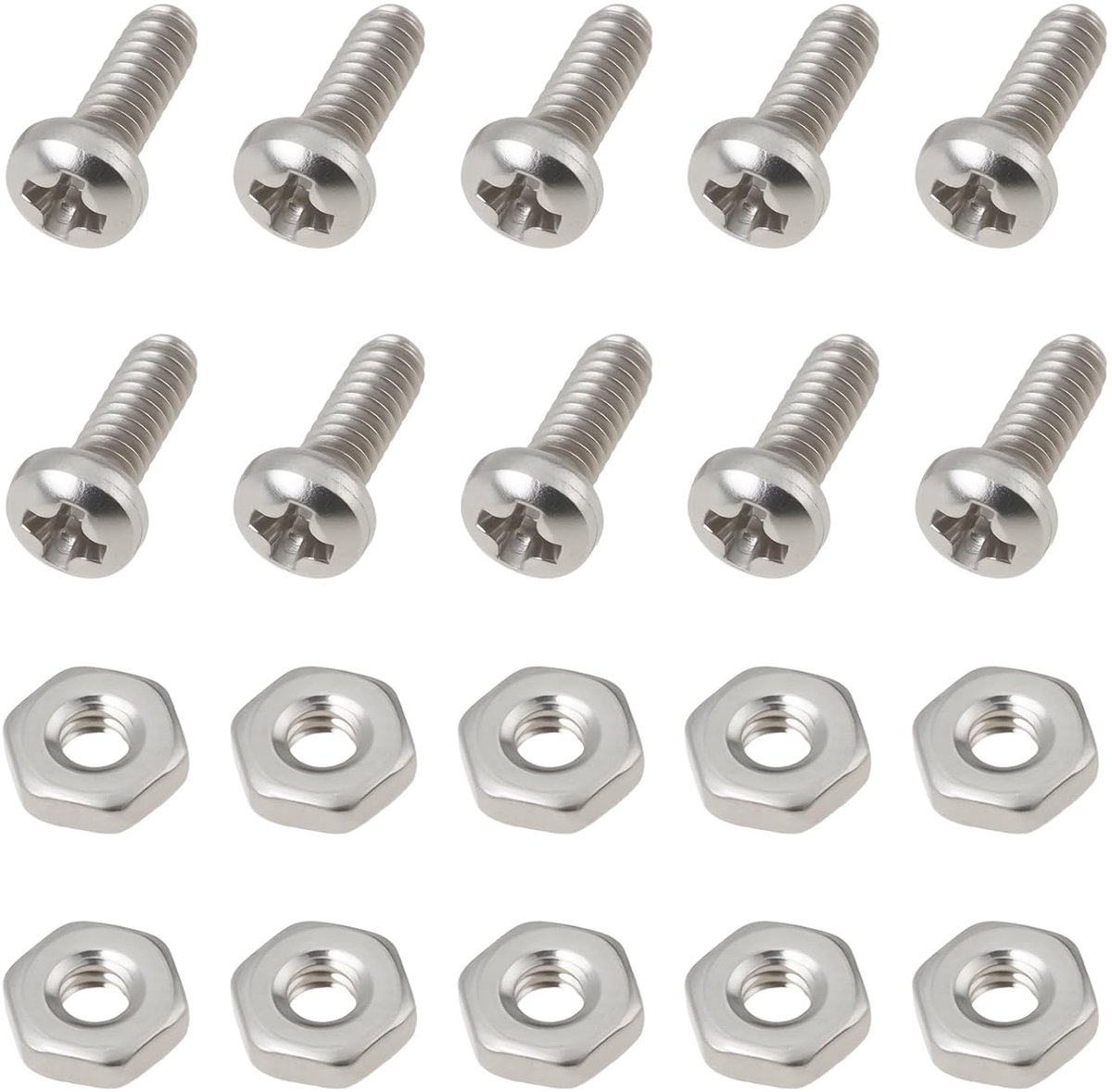 Machine schroef set 50-pack #2-56 x 1/4 inch - Pankop met moeren - Voor elektronica en DIY projecten - ShopVlot