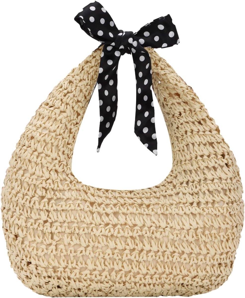 Handtas vrouwen rond - gevlochten stro - boho stijl - perfect voor stranddagen - ShopVlot