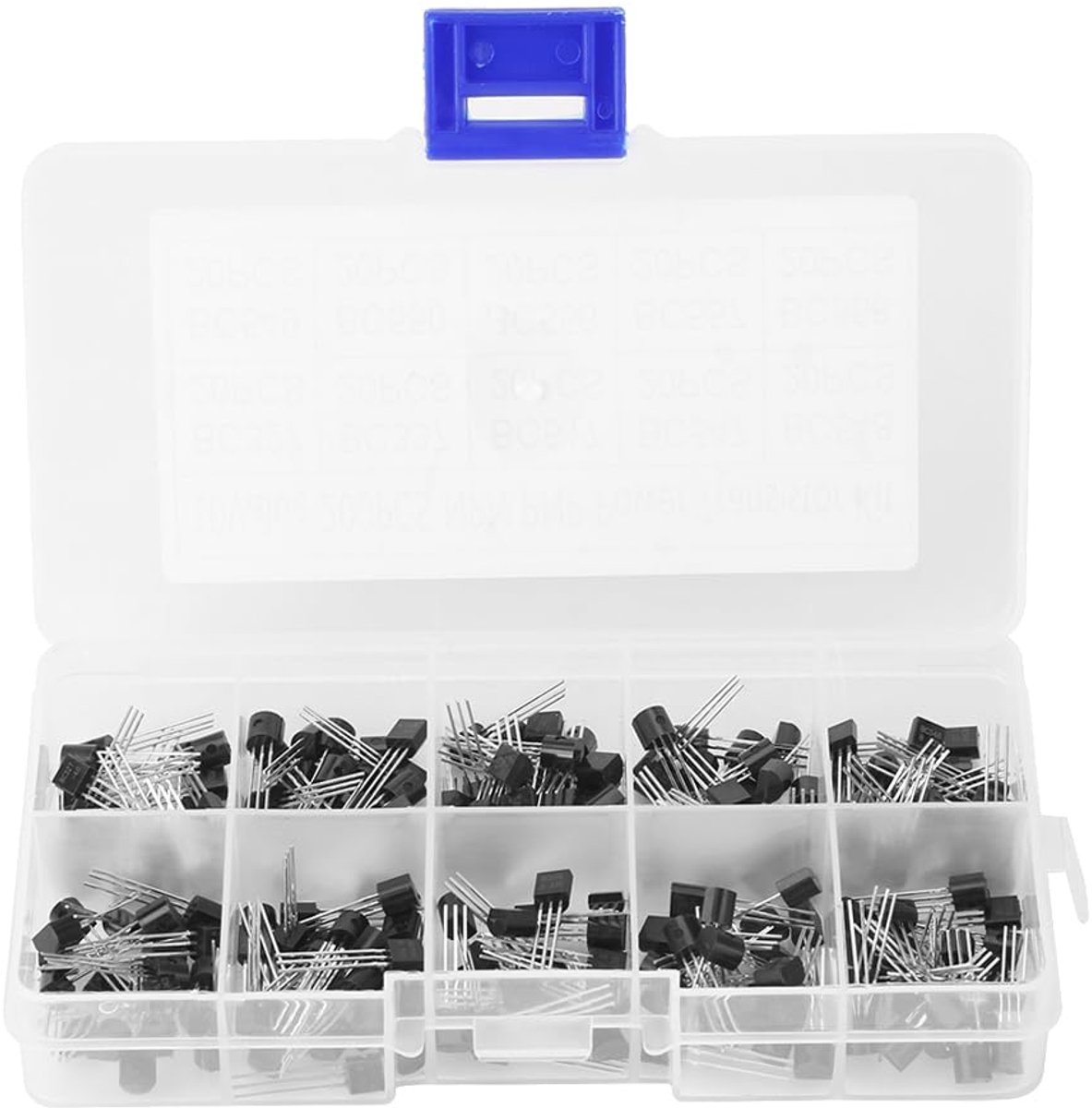 Transistor set 200 stuks - 10 modellen - elektronische componenten - ideaal voor hobbyprojecten - ShopVlot