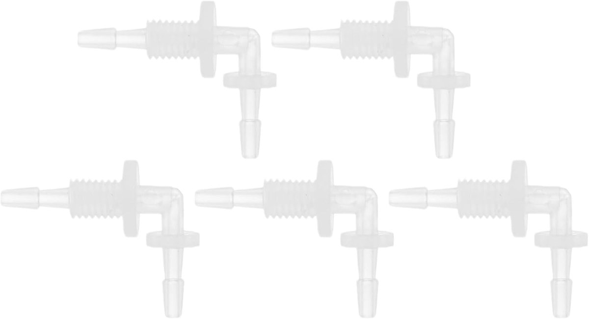 Aquarium slangverbinder 3/32" - M6 schroefdraad - 5 stuks - geschikt voor luchtpomp - ShopVlot