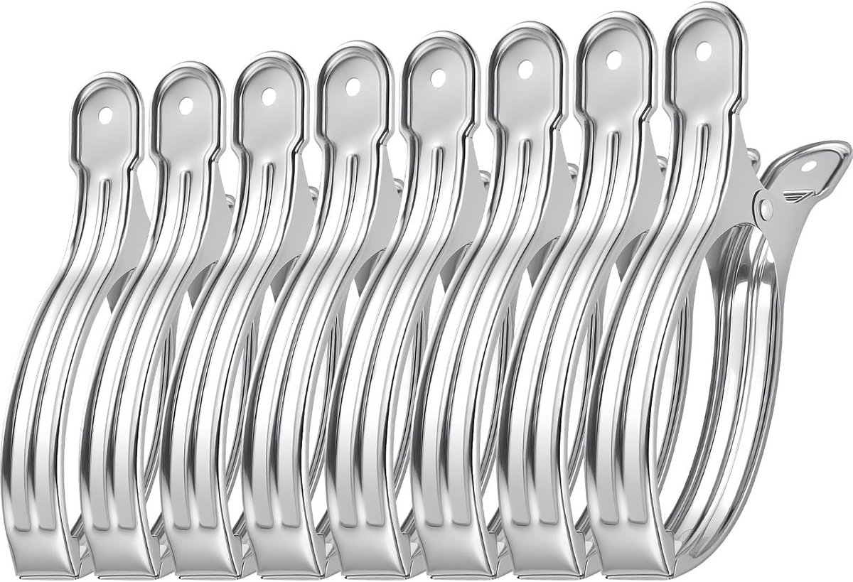 Handdoekklemmen - Roestvrij Staal - 16 cm - Grote Klemmen voor Strandhanddoeken - Voor Buiten en Thuis