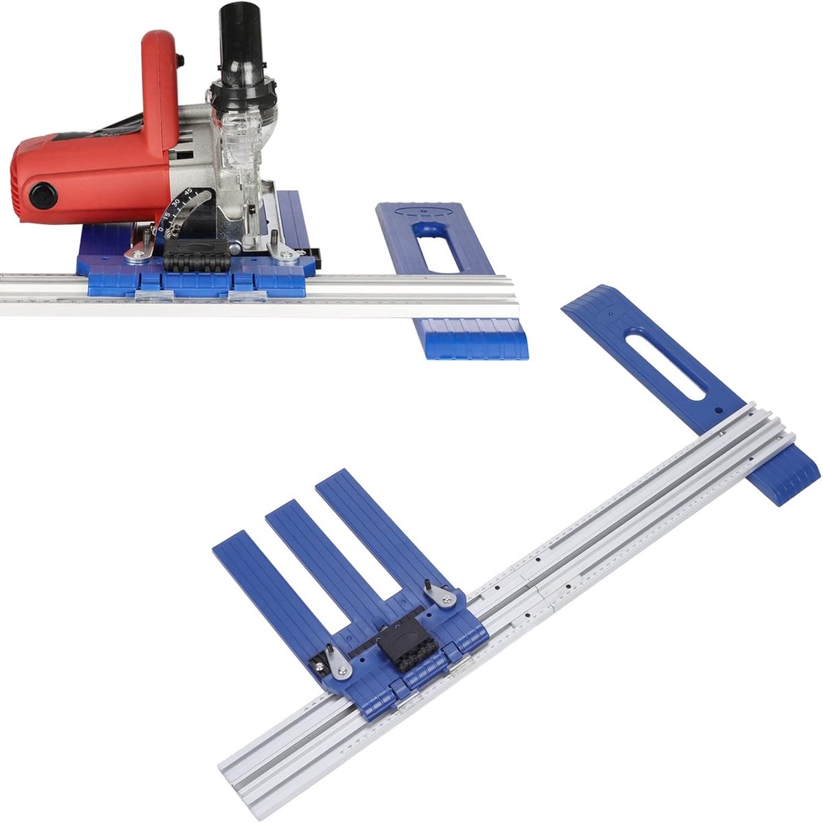 Aluminium geleiderail 0-65cm - precisieschaal - vergrendelingsdesign - soepel zagen - ShopVlot