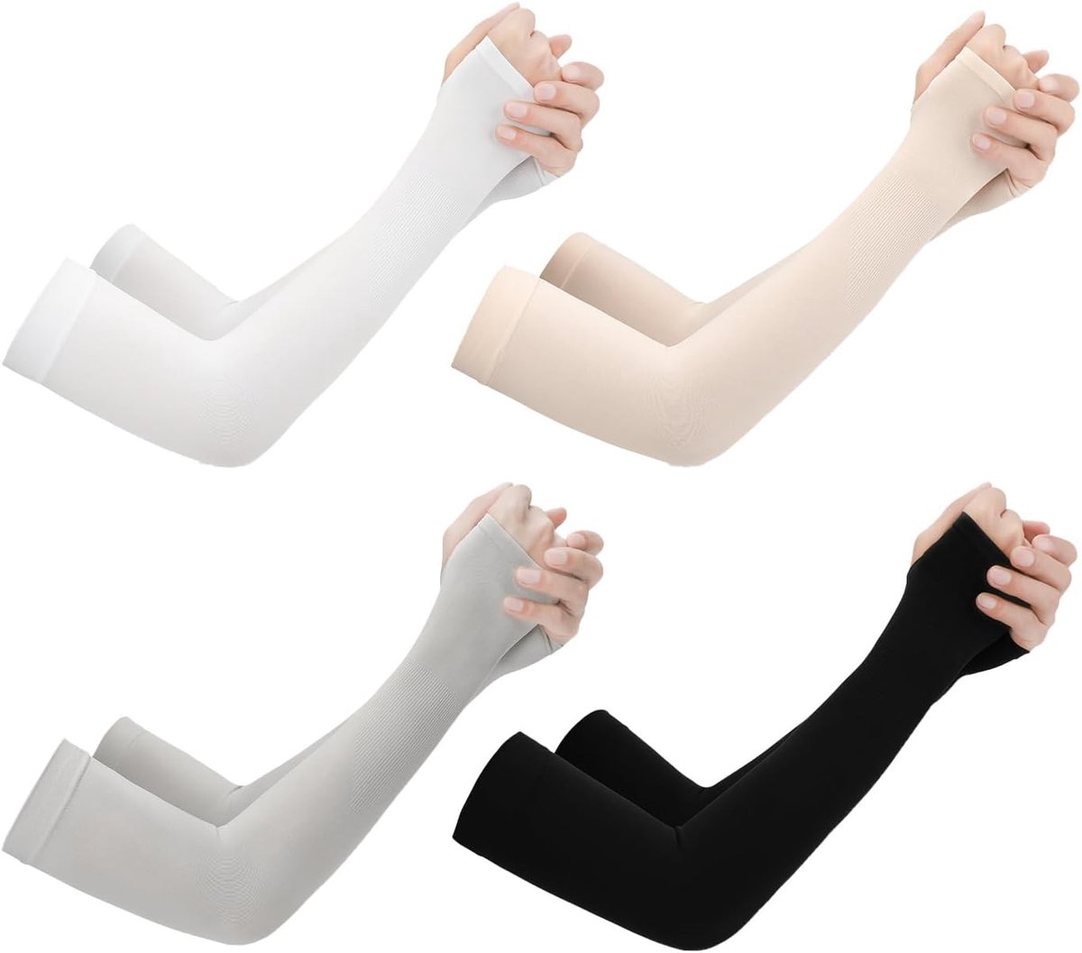 Zonnebescherming armbanden 4 paar - Ice Silk - UV bescherming - Ideaal voor autorijden - ShopVlot