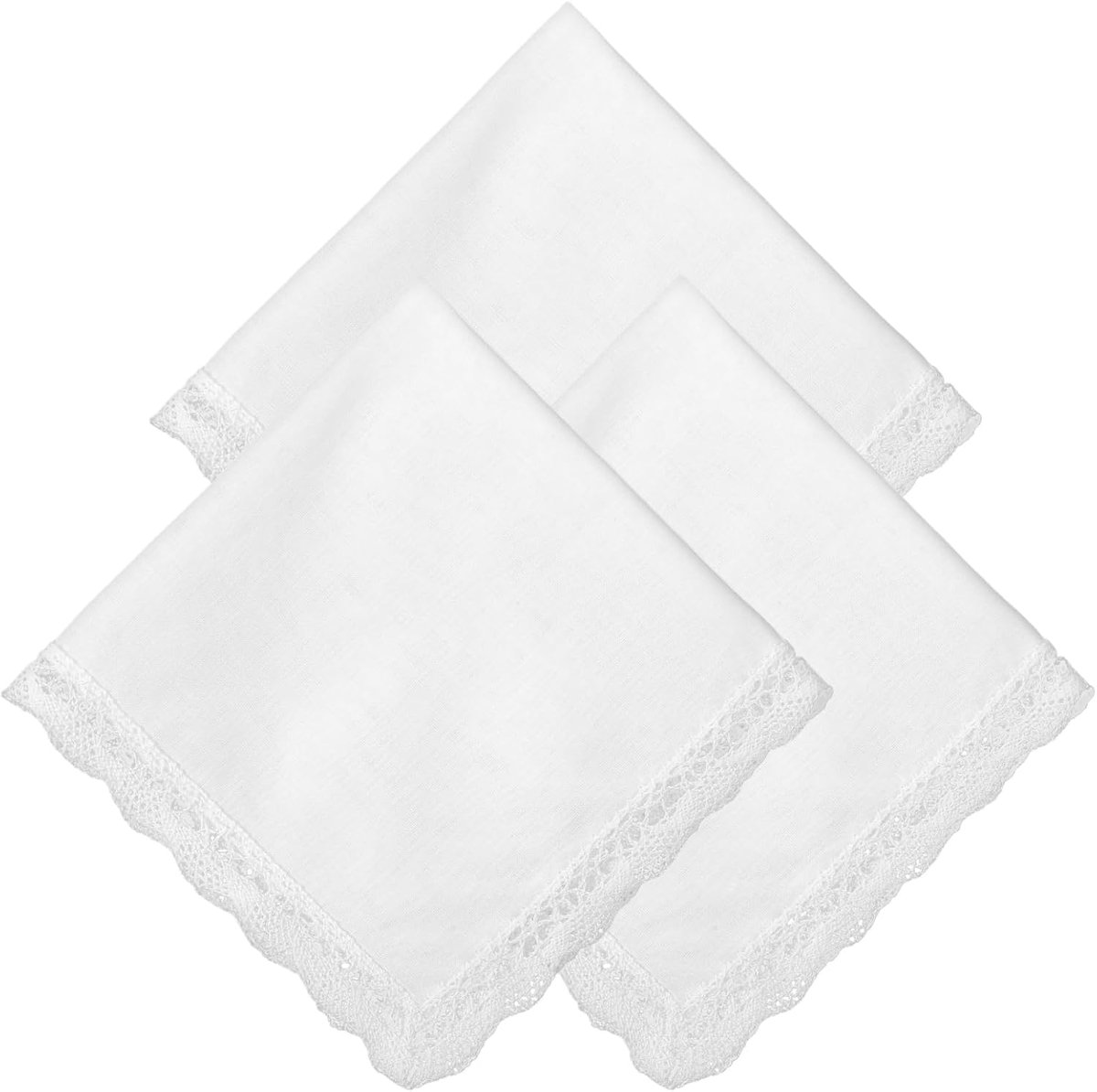 Vrouwen zakdoeken set van 3 - Elegante kantstof - Perfect voor dagelijkse handverzorging - ShopVlot