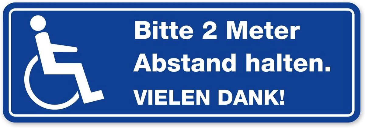 Voertuigmagneet 30 x 10 cm - weerbestendig - houdt 2 meter afstand - ruimte voor rolstoelgebruikers - ShopVlot