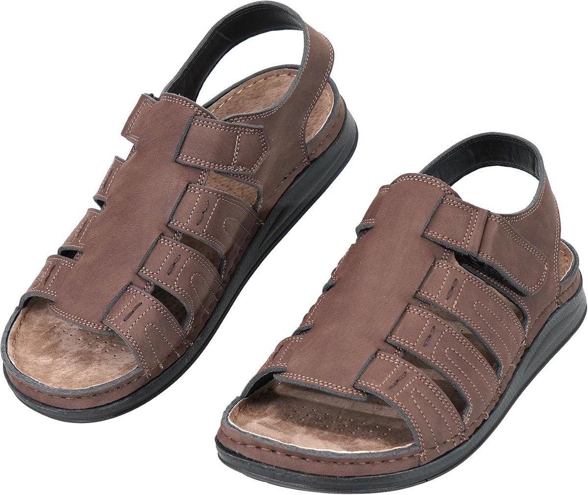 Herensandalen verstelbare klittenband - orthopedisch - antislipzool - comfortabel voor outdoor - ShopVlot