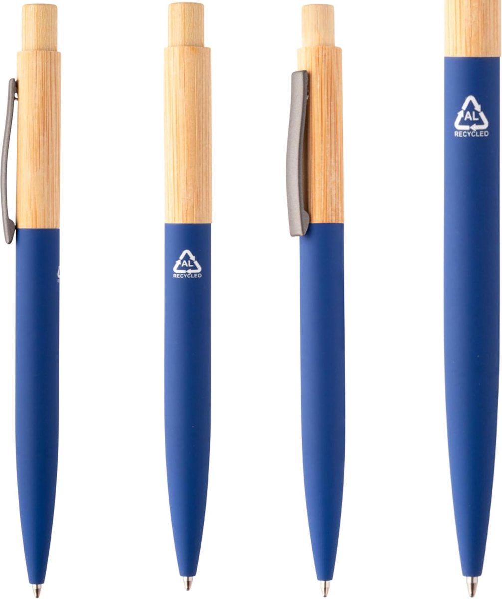 Balpen set van 5 - gemaakt van bamboe en gerecycled aluminium - ecologisch en modern ontwerp - ShopVlot