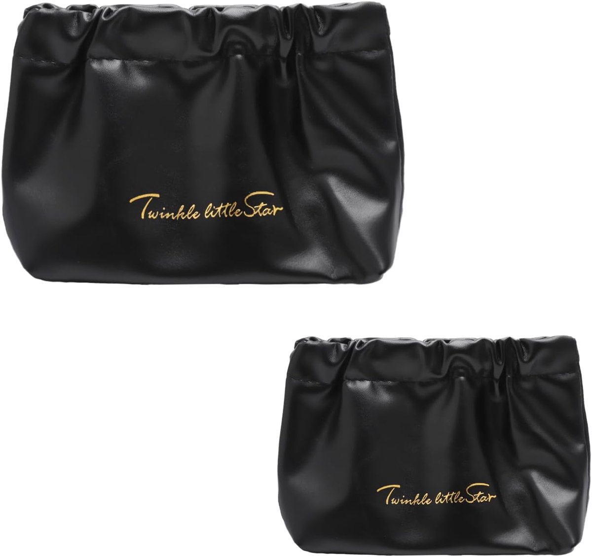Mini makeup tassen set van 2 - nieuw model - multifunctionele leren tas - waterproof en gemakkelijk te openen - ShopVlot