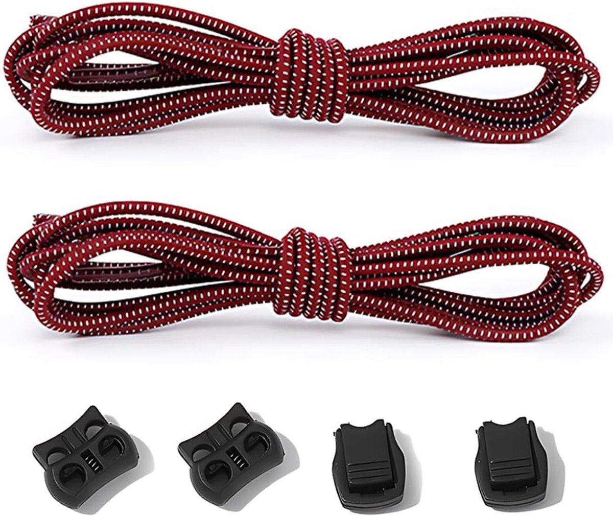 1 set (1 pair) elastic laces without laces for adults - slip-on laces in one size for sneakers, sports and leisure - ShopVlot