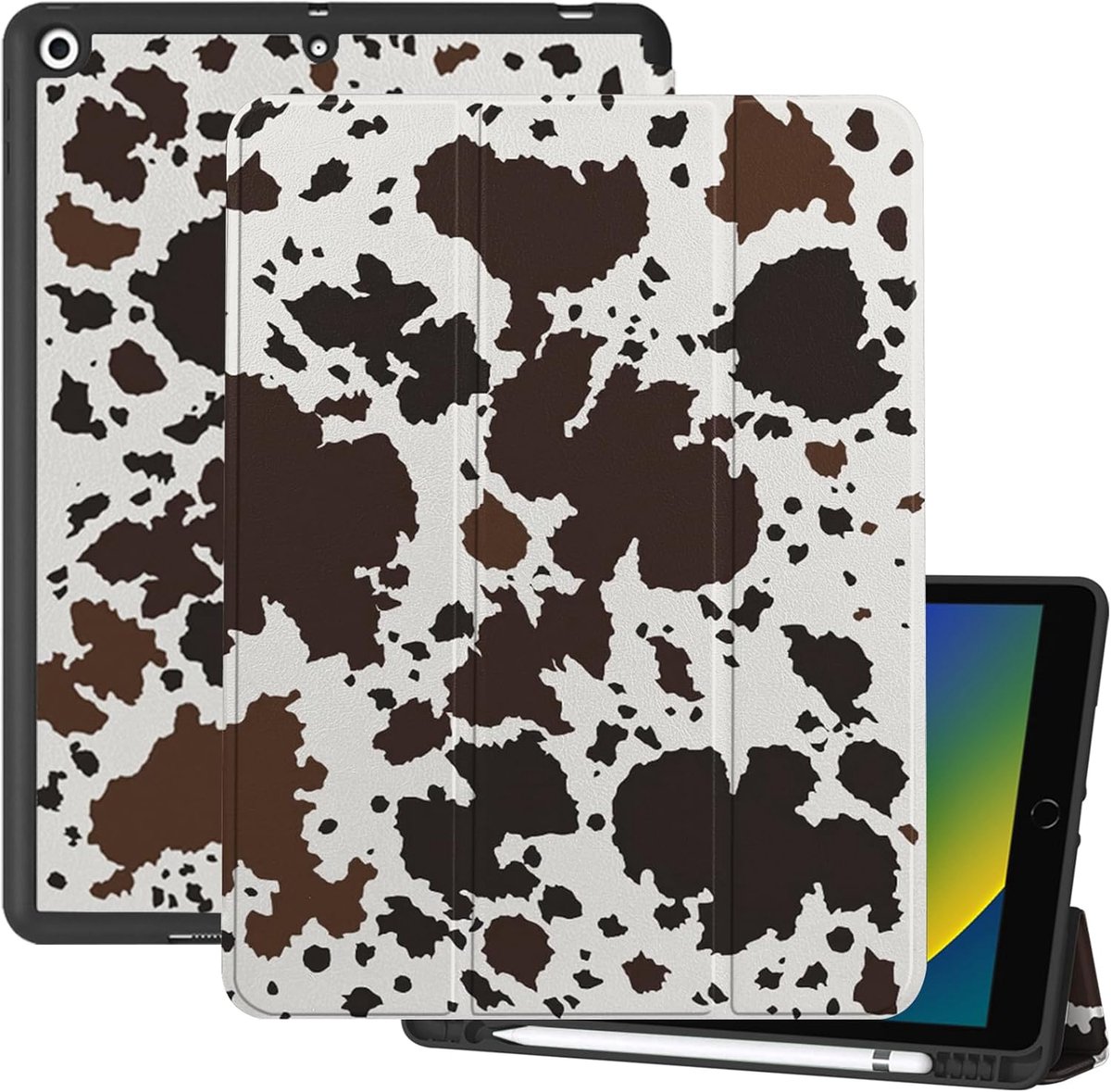 Compatible with iPad 10.2 inch Case, 9th/8th/7th Generation Case (2021/2020/2019) with Pencil Holder Soft TPU Back - ShopVlot