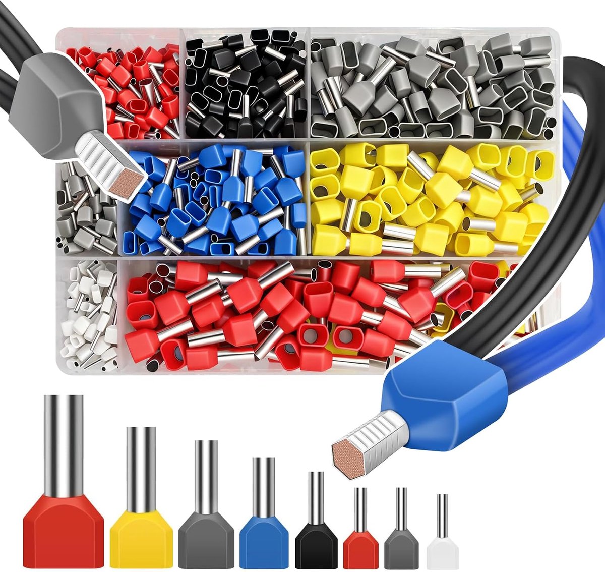 750 pieces double end ferrules 0.5-10 mm² - ShopVlot